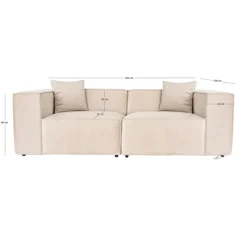Tbilisi 2-sits (220 x 108 x 65 cm) 2-sitssoffa Kräm