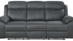 Teddy 3-Sits Reclinersoffa Grått Microfibertyg