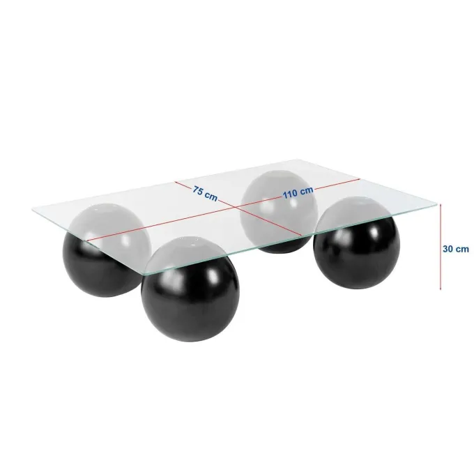 Tirana (110 x 30 x 75 cm) Soffbord Valnöt / transparent