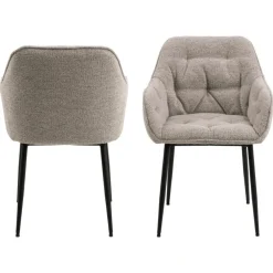 Toulon Karmstol Monza tyg Beige