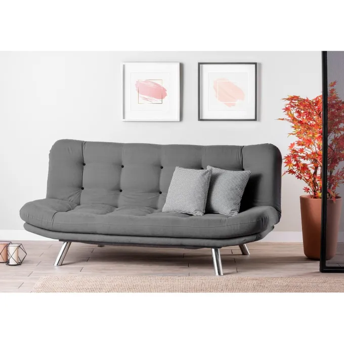 Toulouse bäddsoffa (200 x 95 x 105 cm) Grå 3-sitssoffbädd