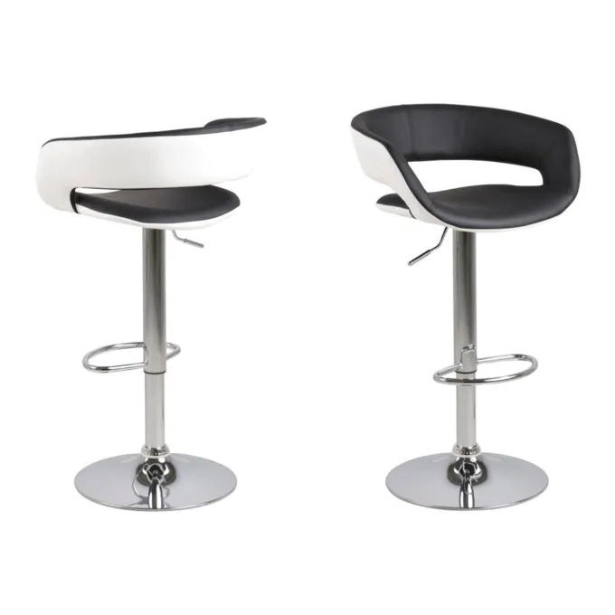 Tracy Barstol PU Svart/Vit