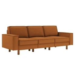 Tucson Extra (238 x 89 x 87 cm) 3-sitssoffa Karamell valnöt