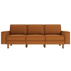 Tucson Extra (238 x 89 x 87 cm) 3-sitssoffa Karamell valnöt