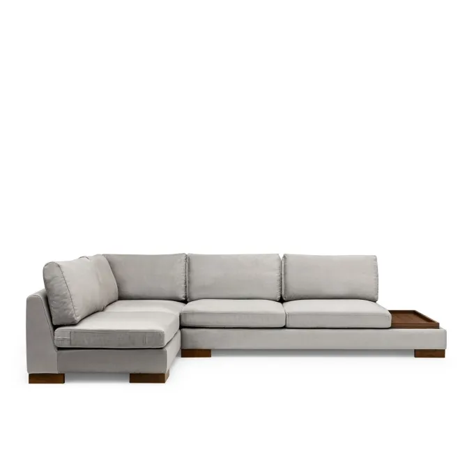 Tulip hörn utan puff (193 x 97 x 80 cm) Hörnsoffa Ljusgrå