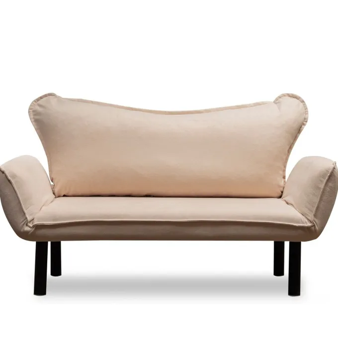 Tunis (150 x 70 x 75 cm) Creme 2-sits bäddsoffa