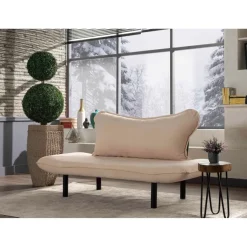 Tunis (150 x 70 x 75 cm) Creme 2-sits bäddsoffa