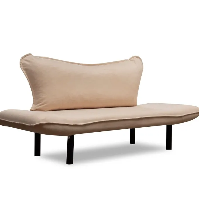 Tunis (150 x 70 x 75 cm) Creme 2-sits bäddsoffa