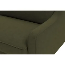 Uppsala (155 x 84 x 87 cm) 2-sitssoffa Olivgrön valnöt