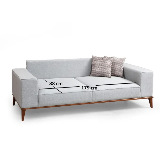 Valparaiso 3-sits (223 x 91 x 85 cm) Grå 3-sits bäddsoffa