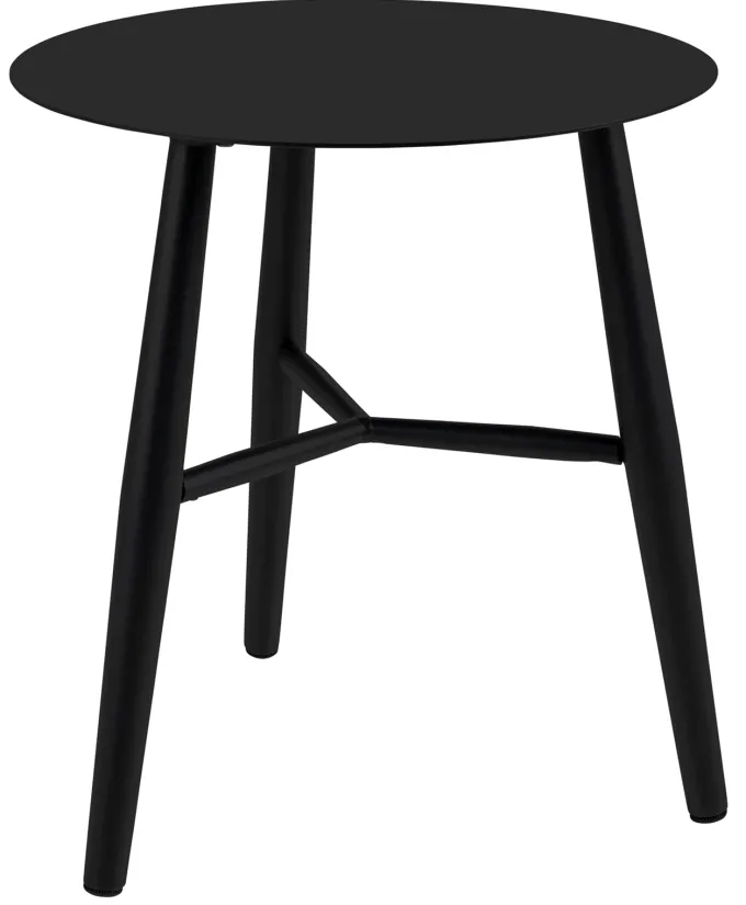 Vannes Sidobord 45 cm Rund Svart
