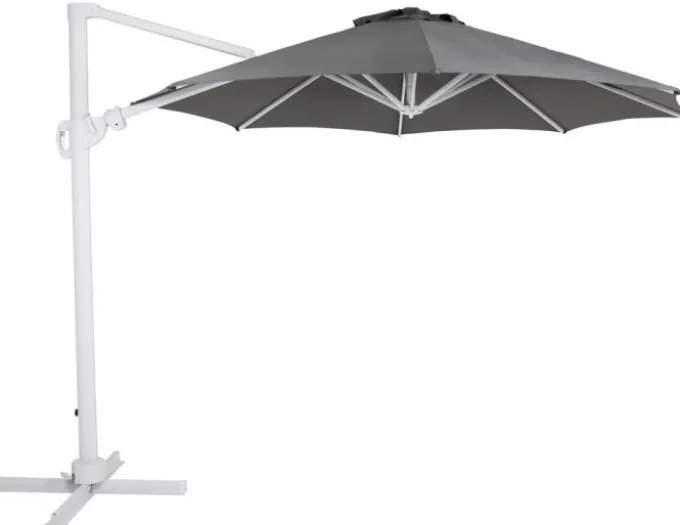 Varallo Parasoll Ø300 cm Rund Vit/Grå