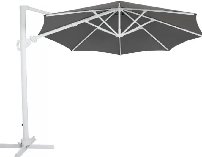 Varallo Parasoll Ø300 cm Rund Vit/Grå