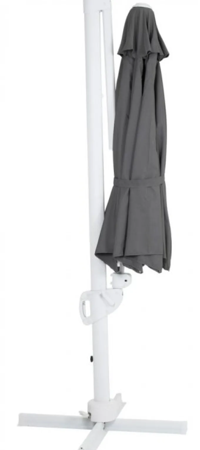 Varallo Parasoll Ø300 cm Rund Vit/Grå