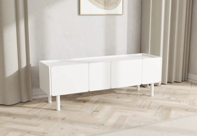 Vector Mediabänk 160 cm Vit