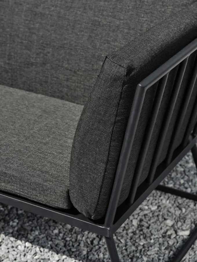 Vence 2-Sits Soffa Höger Svart/Svart