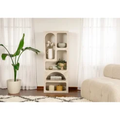 Venus (60 x 150 x 32 cm) Bokhylla Travertinmarmor Sandsten