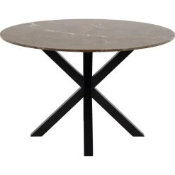 Verdun Matbord Rund 120 cm Brun Marmor