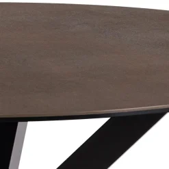 Verdun Matbord Rund 119 cm Rostbrun Keramik