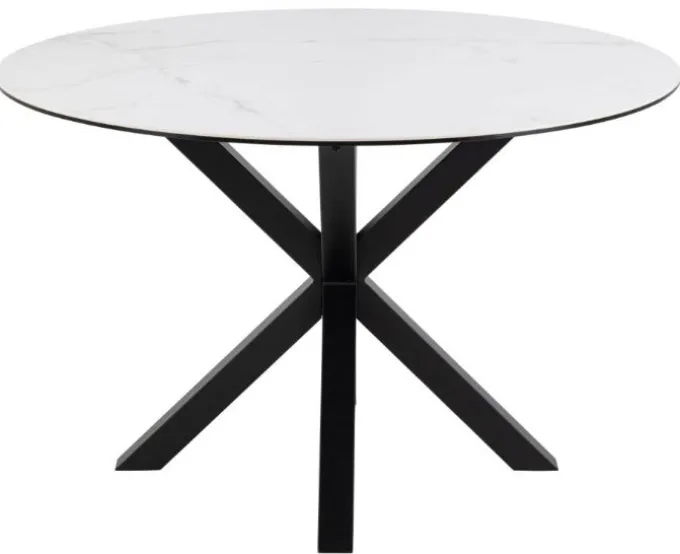 Verdun Matbord Rund 119 cm Rund Vit Keramik