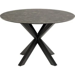 Verdun Matbord Rund 119 cm Svart Keramik