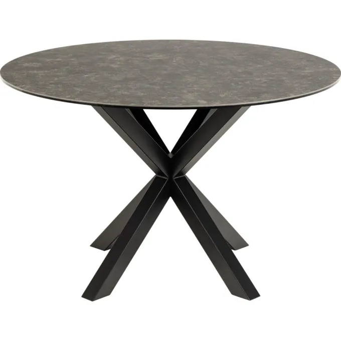 Verdun Matbord Rund 119 cm Svart Keramik