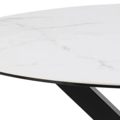 Verdun Matbord Rund 119 cm Vit Keramik