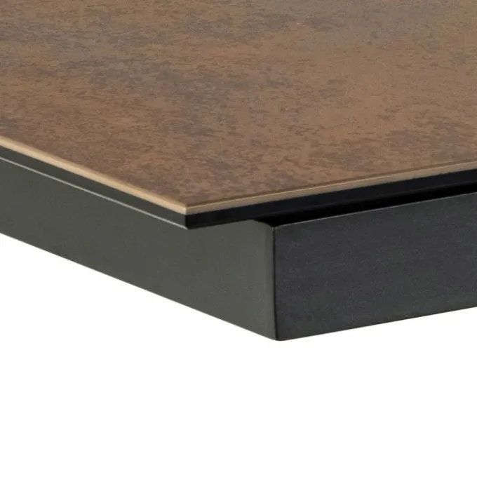 Verdun Matbord 100x200/240 cm Brun Keramik