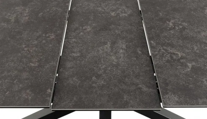 Verdun Matbord 90x160-210 cm Svart Keramik