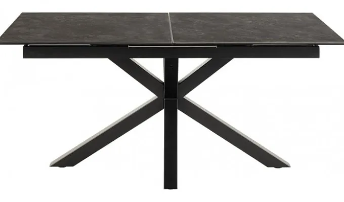 Verdun Matbord 90x160-210 cm Svart Keramik