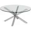 Verdun Soffbord Rund 82 cm Glas/Krom