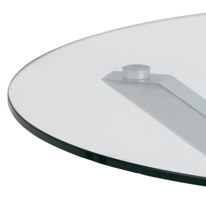 Verdun Soffbord Rund 82 cm Glas/Krom
