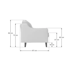 Vernier 3-sits soffa Lax valnöt