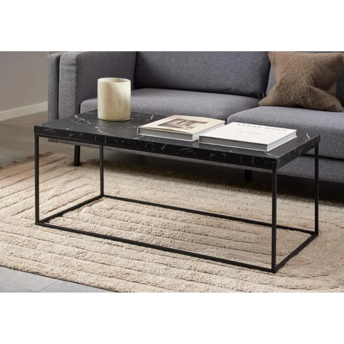 Vesterbro Soffbord 110x55 cm Svart Marquina