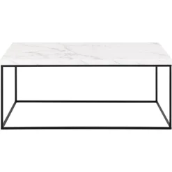 Vesterbro Soffbord 110x55 cm Vit Carrara