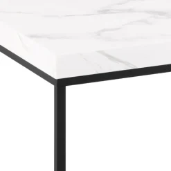 Vesterbro Soffbord 110x55 cm Vit Carrara