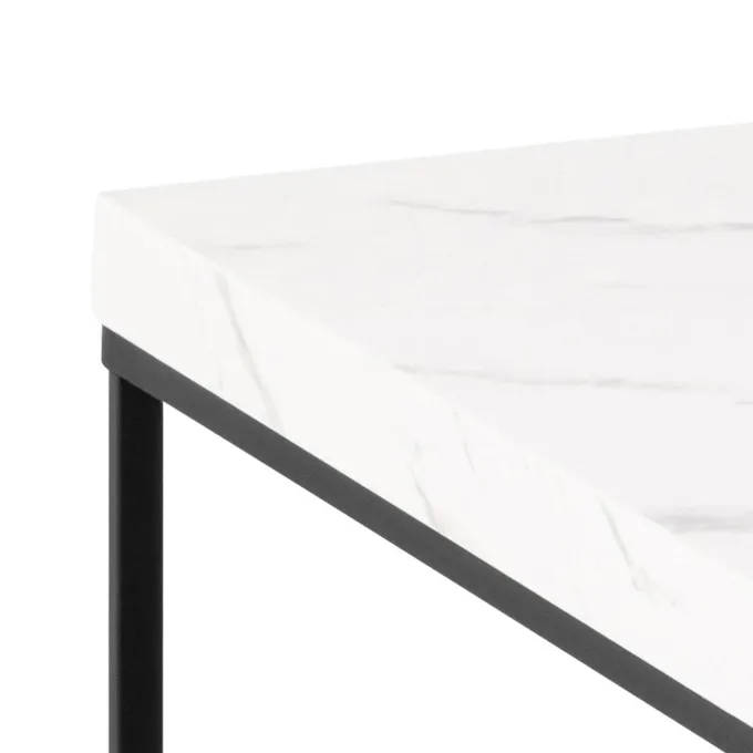 Vesterbro Soffbord 110x55 cm Vit Carrara