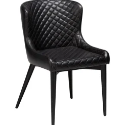 Vetro Stol Vintage Black Art.Leather, Black Oak