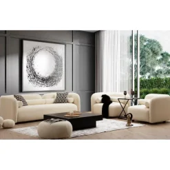 Victoria Bouclette (190 x 74 x 90 cm) Creme 2-sitssoffa