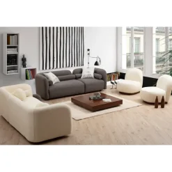 Victoria Bouclette (190 x 74 x 90 cm) Creme 2-sitssoffa