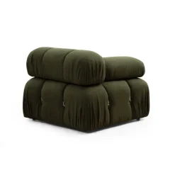 Vienna Beige L1-O1-1R-PUF (288 x 95 x 75 cm) Hörnsoffa Grön