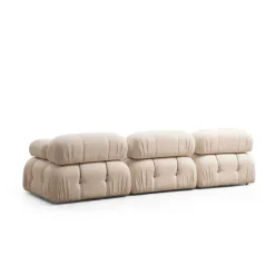 Vienna Beige L1-O1-1R-PUF (288 x 95 x 75 cm) Hörnsoffa Creme