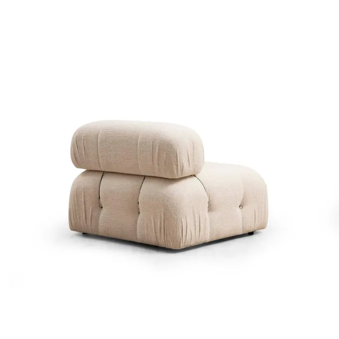 Vienna Beige L1-O1-1R-PUF (288 x 95 x 75 cm) Hörnsoffa Creme