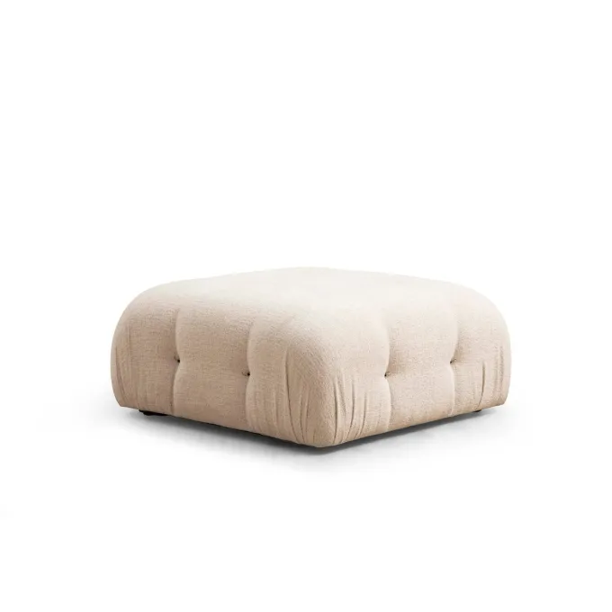 Vienna Beige L1-O1-1R-PUF (288 x 95 x 75 cm) Hörnsoffa Creme
