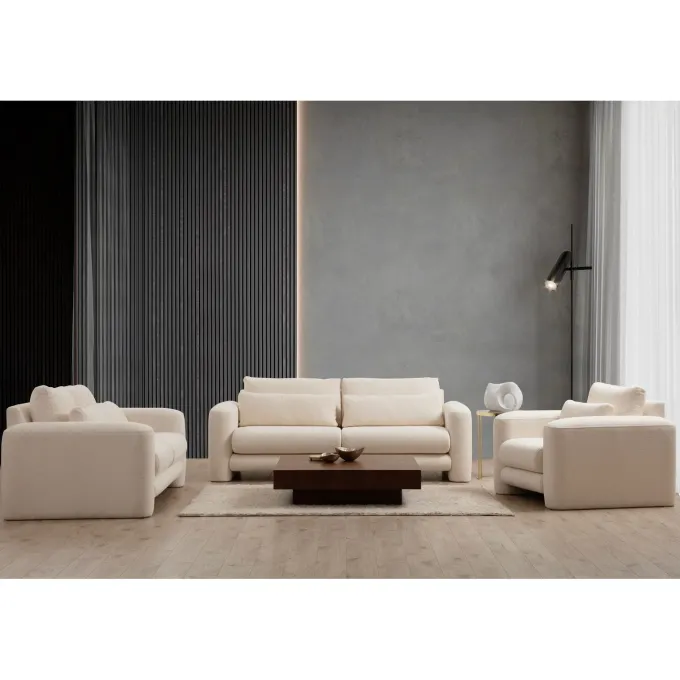 Vilnius (180 x 97 x 73 cm) 2-sitssoffa Creme