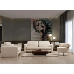 Vilnius (180 x 97 x 73 cm) 2-sitssoffa Creme