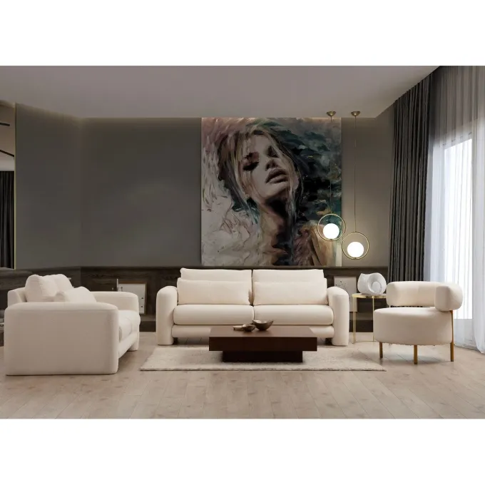 Vilnius (180 x 97 x 73 cm) 2-sitssoffa Creme