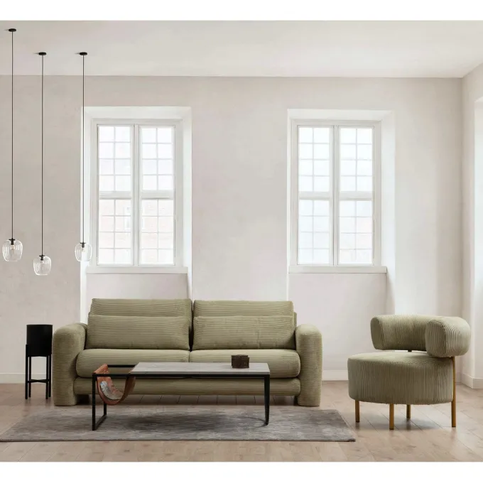 Vilnius (180 x 97 x 73 cm) 2-sitssoffa Grön