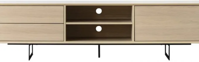 Vision TV-Bänk Vitpigmenterad Ek 180cm