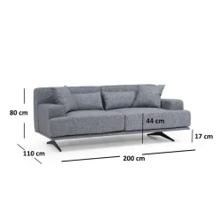 Willow 2-sits soffa Grå